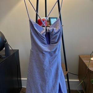 Lucy in the Sky Lavender Backless Dress